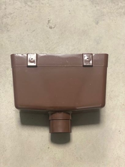 BR211BR BROWN ROUND DOWNPIPE RAINWATER HEAD