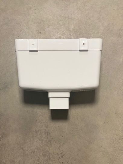 BR311W WHITE SQUARE R/W HOPPER HEAD