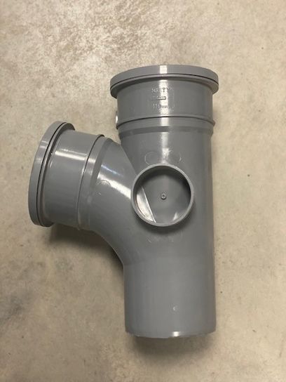 BS458G 110MM GREY SOIL 104° D/S BRANCH 2 BOSSES