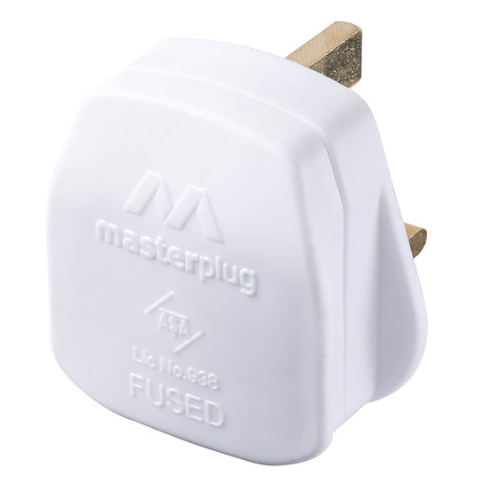 13A PLUG FITTED WITH 13A FUSE WHITE (MP BRANDED) (PT13W-01)