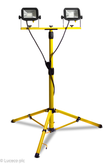 TWIN HEAD 110V SITE TRIPOD 2 X 1800 LUMENS 2 X 2 5000K 2 YEAR WARRANTY (LSLTTW2181V-01)