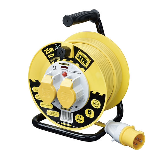 110V CABLE REEL 25M 16A 2 SOCKET (LVCT2516/2-MP)