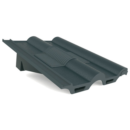 GREY PLASTIC DOUBLE ROMAN TILE VENT RTV-DRGR