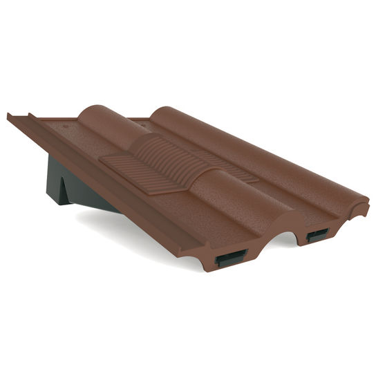 BROWN PLASTIC DOUBLE ROMAN TILE VENT RTV-DRBR