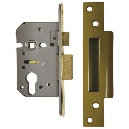 STRONGBOLT 2200S BRITISH STD 5 LEVER MORTICE SASHLOCK SATIN BRASS 68MM