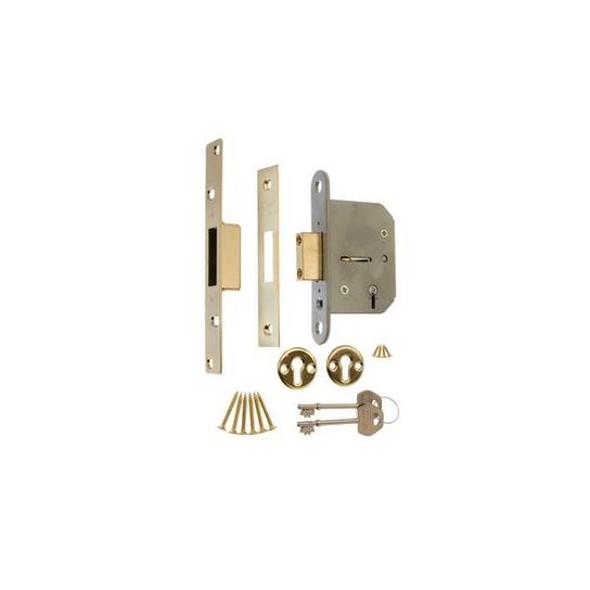 ERA VISCOUNT 5 LEVER BRASS DEADLOCK 64MM
