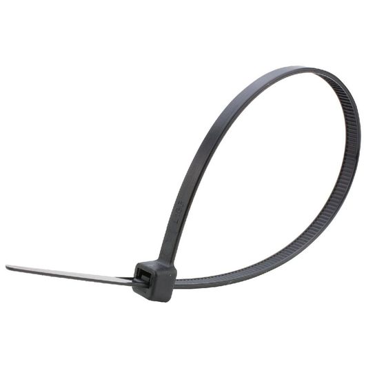 300MM BLACK PLASTIC CABLE TIES (100)