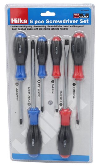HILKA SOFT GRIP SCREWDRIVER SET (6)