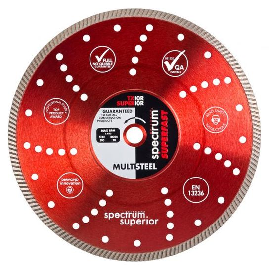 OX RED TX10R SUPERIOR TURBO DIAMOND BLADE MULTI STEEL 300/22.23MM
