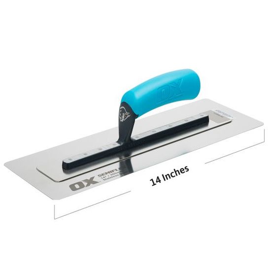 OX P532514 PRO SEMI FLEX S/STEEL TROWEL 335 X 125MM / 14"