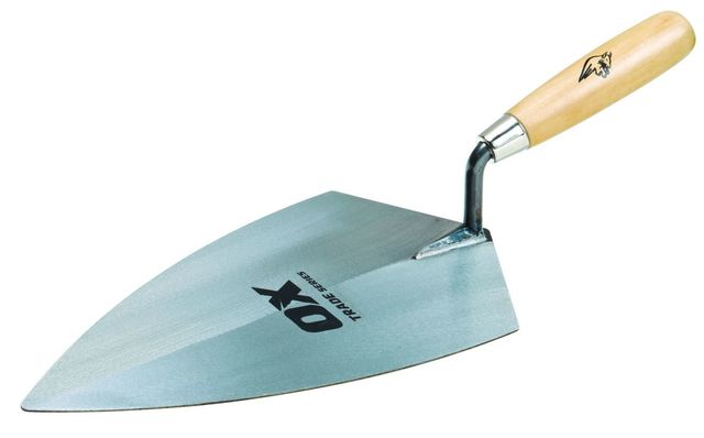 OX T017528 TRADE PHILADELPHIA BRICK TROWEL WOOD HANDLE 11"