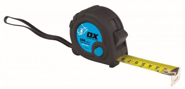 OX T029108 8M TRADE TAPE MEASURE METRIC ONLY