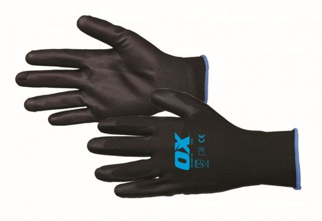OX S241110 BLACK PU FLEX GLOVES 10XL