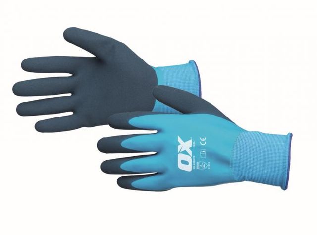 OX S483810 BLUE LATEX WATERPROOF GLOVES 10XL