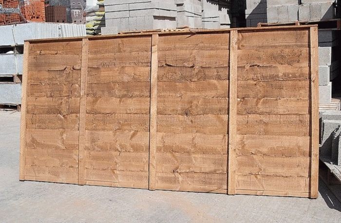 Waney fence panels