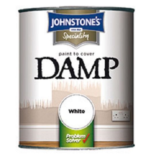 0.75L JOHNSTONES SPECIALITY PAINT TO COVER DAMP (WHITE)