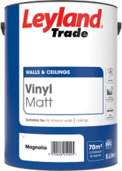 5L LEYLAND TRADE VINYL MATT (MAGNOLIA)