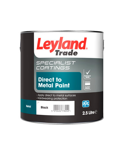 0.75L LEYLAND TRADE DIRECT TO METAL PAINT (BLACK)