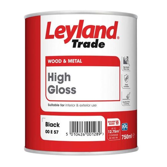 0.75L LEYLAND TRADE HIGH GLOSS BLACK