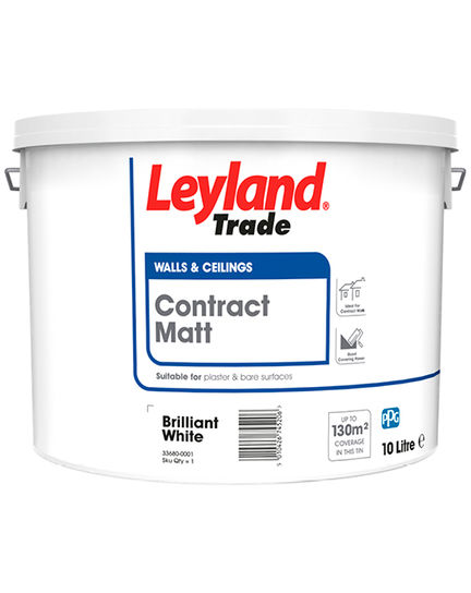 10L LEYLAND TRADE CONTRACT MATT EMULSION (BRILLIANT WHITE)