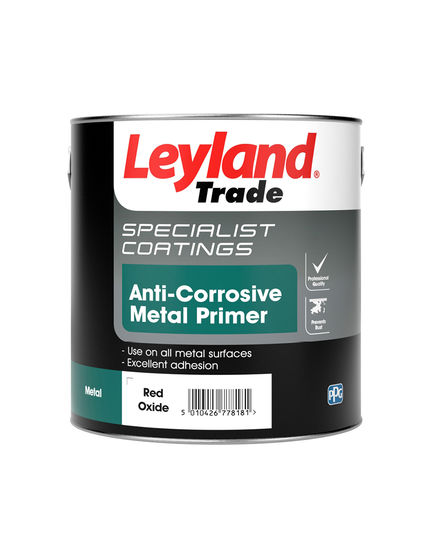 2.5L LEYLAND TRADE ANTI CORROSIVE METAL PRIMER (RED OXIDE)