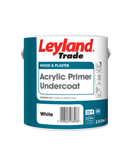2.5L LEYLAND TRADE WHITE ACRYLIC PRIMER UNDERCOAT