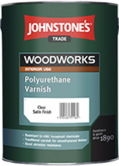 0.75L JOHNSTONES WOODWORKS POLYURETHANE VARNISH (CLEAR SATIN)