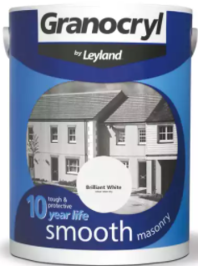 5L GRANOCRYL SMOOTH MASONRY PAINT (BRILLIANT WHITE)