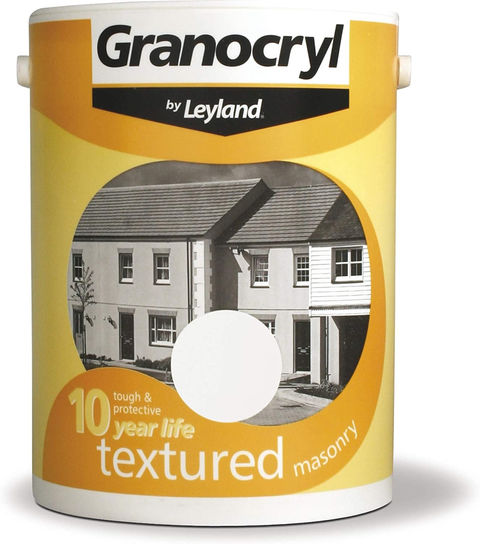 5L GRANOCRYL TEXTURED MASONRY PAINT (BRILLIANT WHITE)