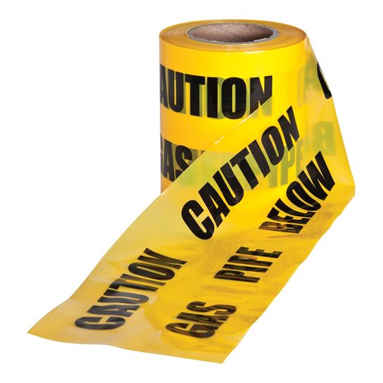 GAS U/GROUND WARN TAPE 150MM X 365M YELLOW
