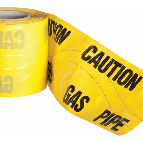 GAS  DETECTABLE U/GROUND WARNING TAPE 150MM X 100M