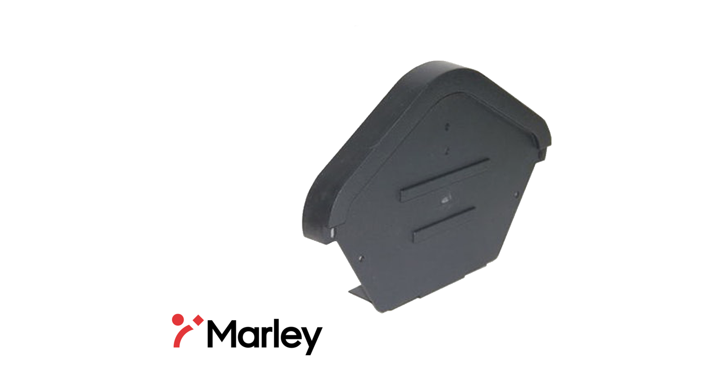 MARLEY GREY ANGLED RIDGE END CAP