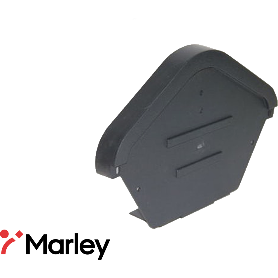 MARLEY GREY ANGLED RIDGE END CAP