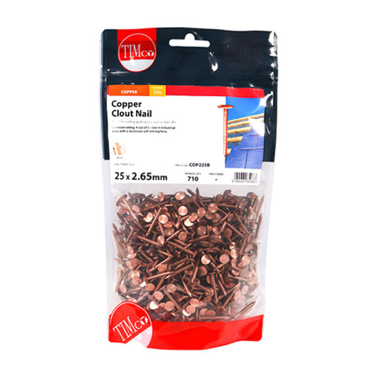 1KG BAG 30MM X 2.65 COPPER CLOUT NAIL (620 NAILS)