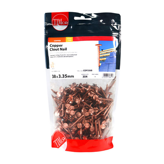 1KG BAG 38MM X 3.35 COPPER CLOUT NAIL (300 NAILS)