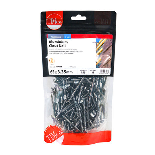 250G BAG 65MM X 3.35 ALUMINIUM CLOUT NAIL (155 NAILS)