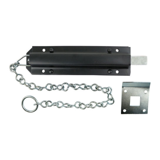 CB18BP 18" BLACK SPRING CHAIN BOLT