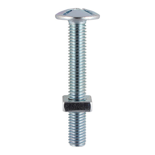 M6 X 50MM BZP ROOFING BOLTS & NUTS (100)