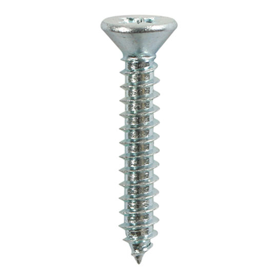 8 X 1 Self Tapping Screw PZ2 CSK - BZP (18 PCS)