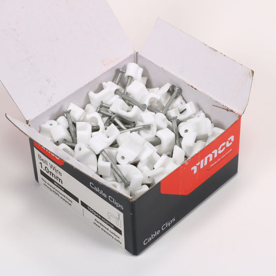 Bell Wire Cable Clip White (TO FIT 1.0MM) (100 PCS)