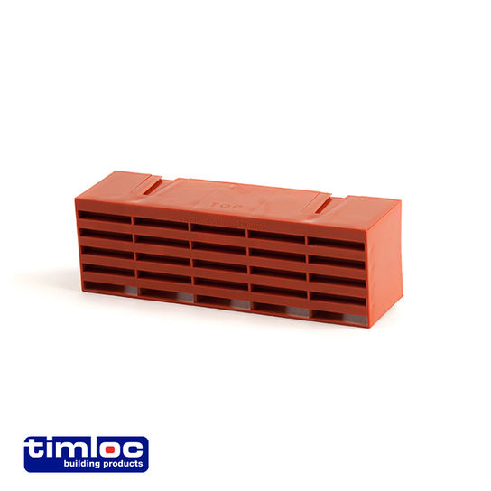 9" X 3" RED PLASTIC AIRBRICK 1201ABTE