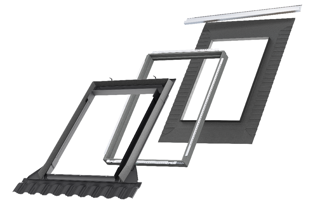 VELUX  PRO+  EDW MK04 2000 TILE FLASHING NEW  INC INSULATION COLLAR & UNDERFELT COLLAR