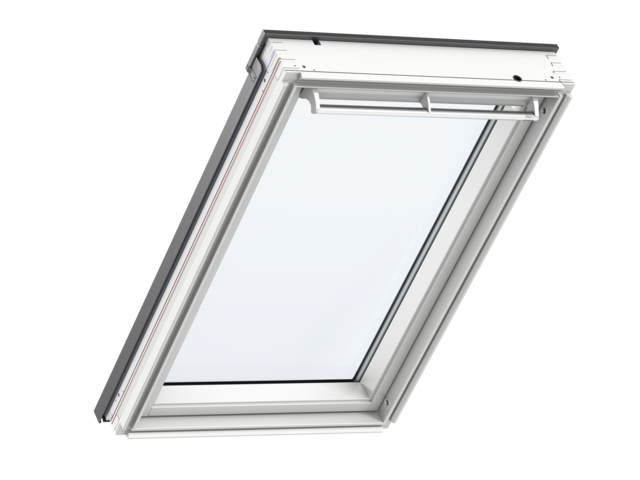 VELUX  CENTRE PIVOT LOW PITCH  WINDOW 10-20DEG MK04 WHITE PAINTED 78X98CM INC EDG  FLASHING