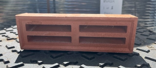 215 X 65MM (9" X 3")  RED LOUVRED AIRBRICK