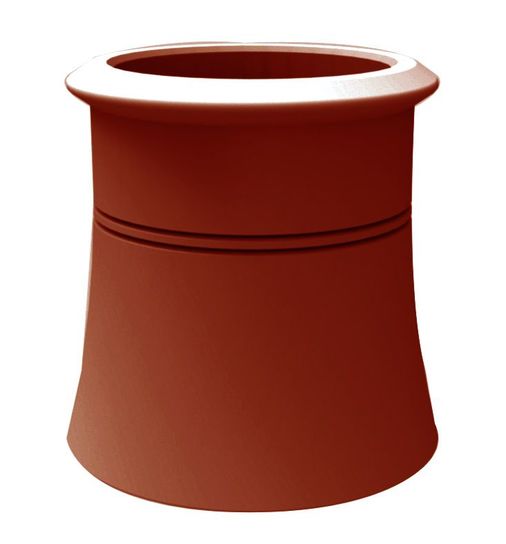 375MM (15") RED CANNON HEAD CHIMNEY POT WT
