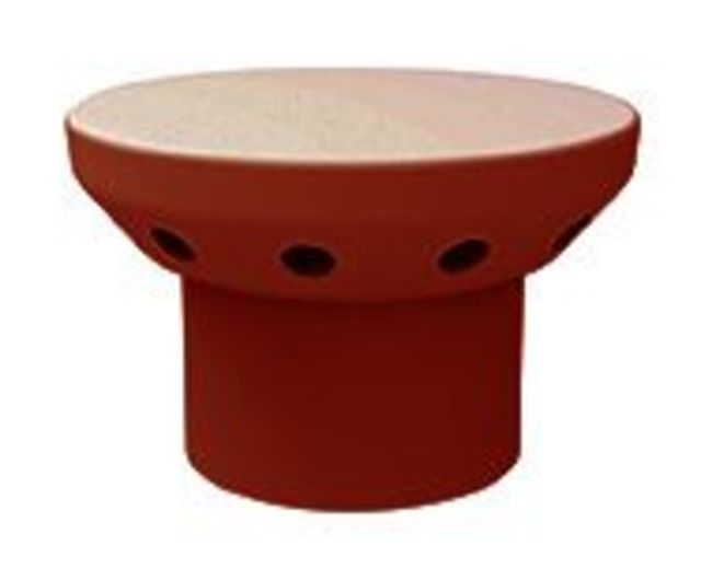 RED FLUE VENT 185MM SPIGOT (MUSHROOM) WT
