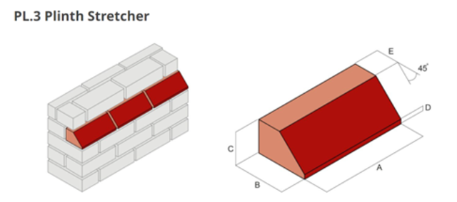65MM PL3.2 SMOOTH BLUE PLINTH STRETCHER  BRICK 23MM